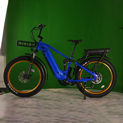 Double batterie EletCirc Bike High Power Electric Fat Tire Bike 1500W MORPE MOTEUR